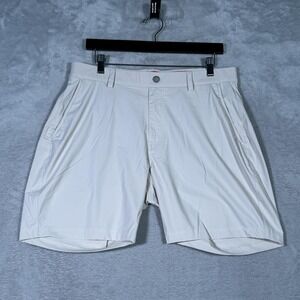 Redvanly Shorts Mens Large Beige 7 Inch Performance Golf Chino Stretch Casual